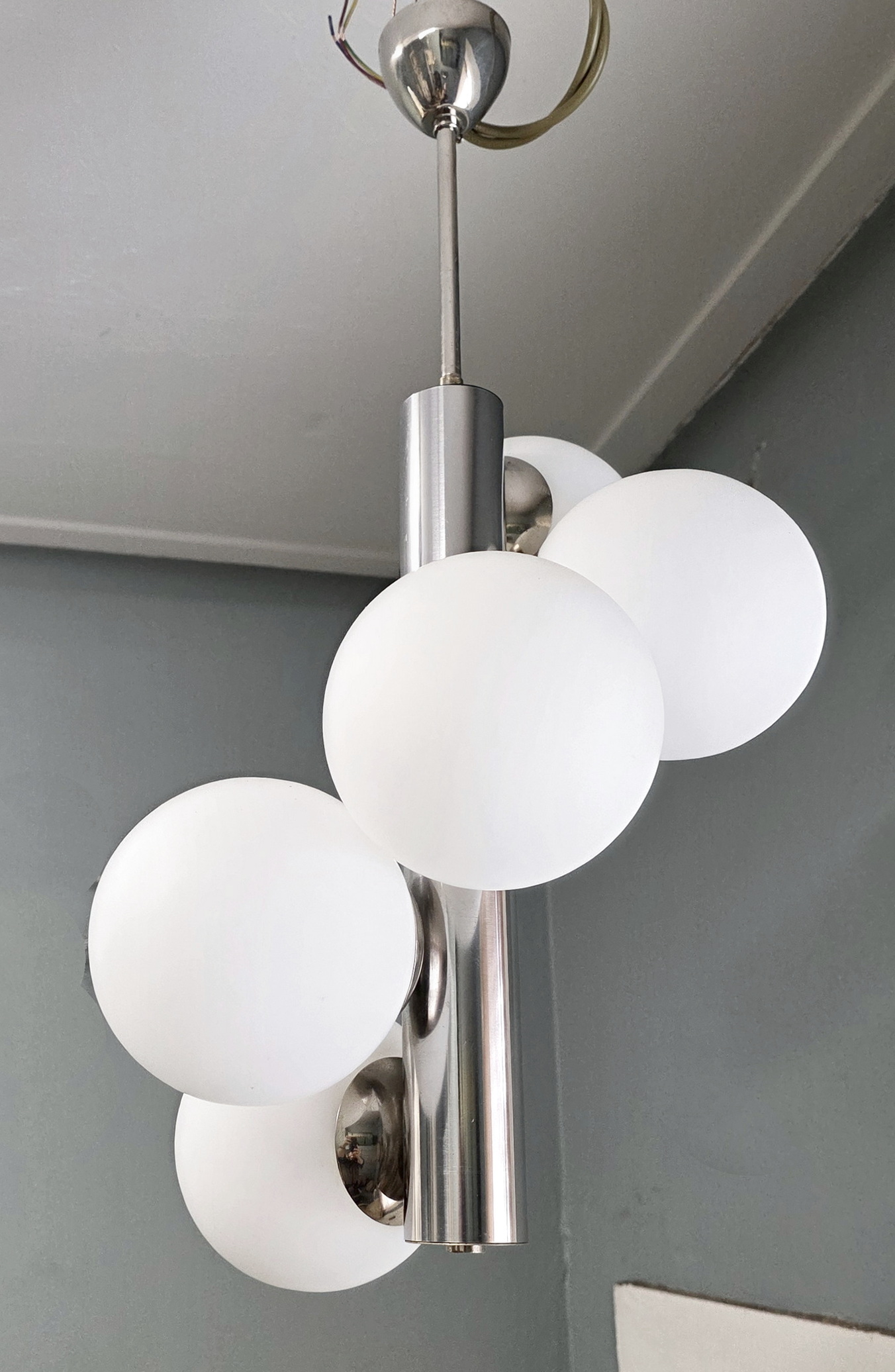 A Space Age Sputnik Ceiling Light 